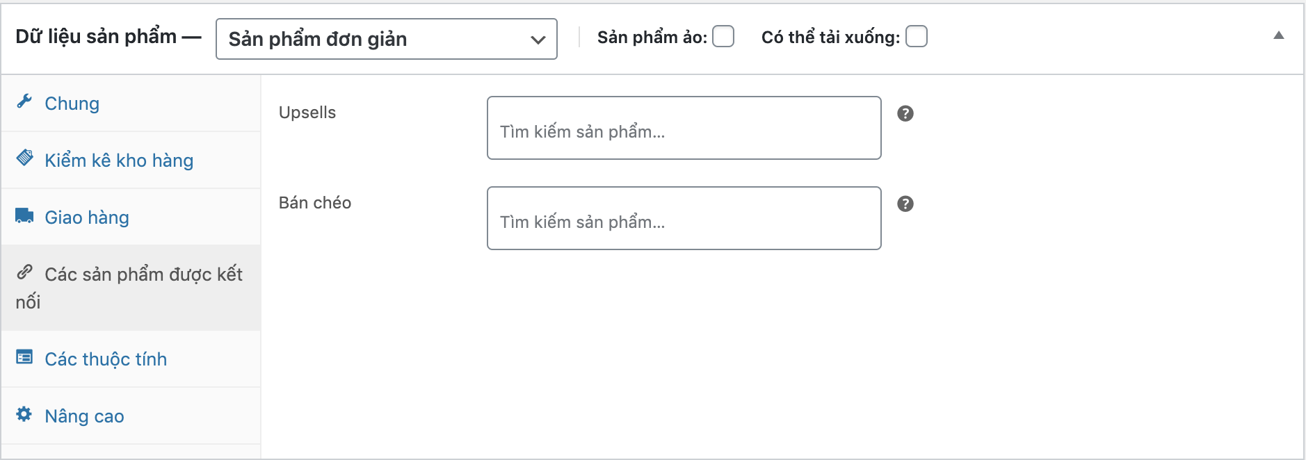 Thiết lập các liên kết sản phẩm nổi bật