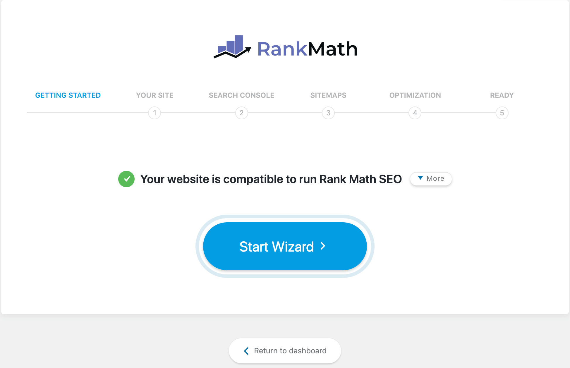 Bắt đầu thiết lập rank math seo