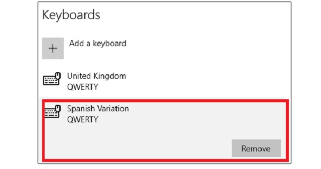 - Khi muốn xóa bàn phím, bạn chỉ việc chọn kiểu bàn cần xóa rồi nhấn nút Remove là xong