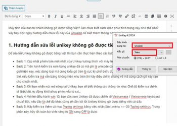 Hướng dẫn chi tiết cách khắc phục lỗi không gõ được tiếng Việt