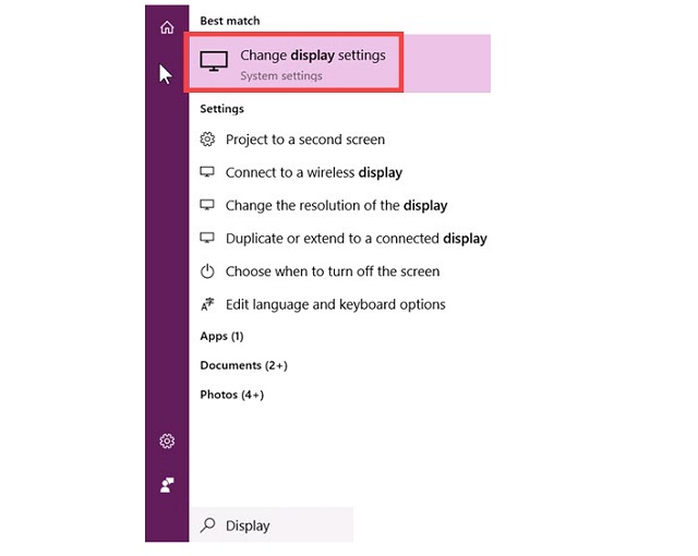 Change Display Settings