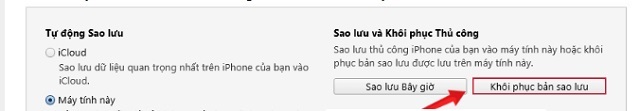 Khôi phục tin nhắn trên Iphone đã xóa bằng iTunes