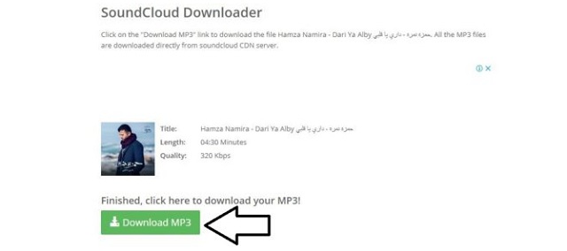 Ấn tiếp vào ô Download MP3 để tải bài hát về máy tính