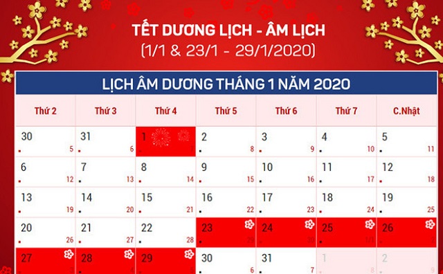 Các ngày lễ trong năm Dương lịch