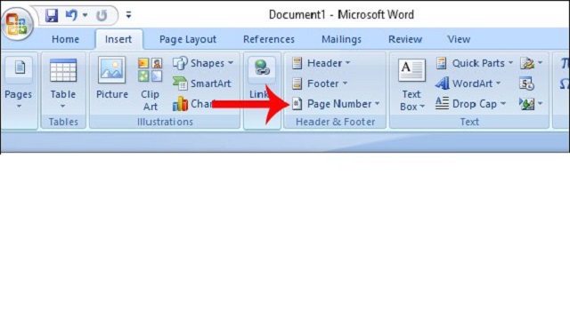 cách chèn số trang trong bản word 2007