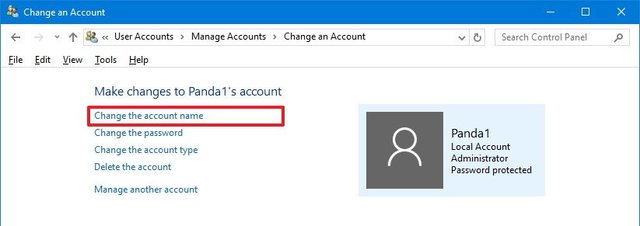 cách đổi tên account trong win 10 4