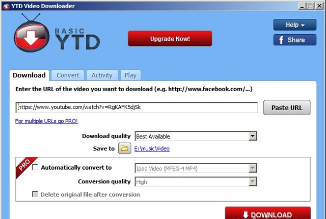 Tải video trên youtube bằng phần mềm bằng YTD Video Downloader