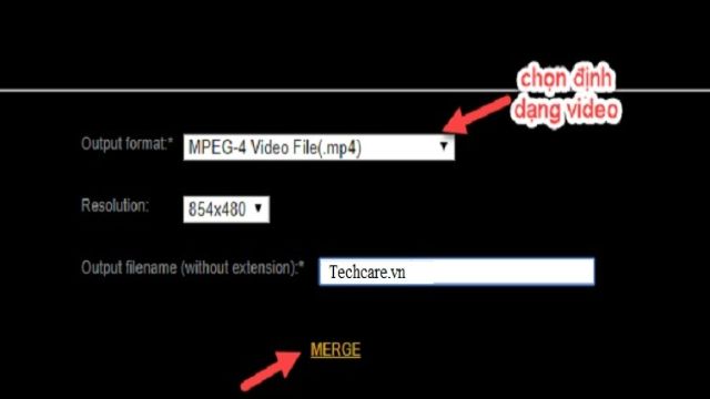 Chọn Merge để khởi động việc ghép video. 