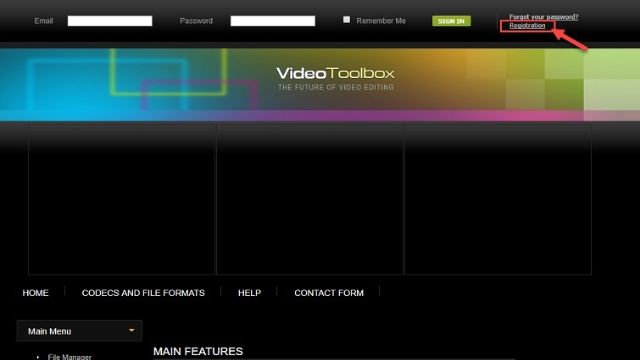 Tiến hành truy cập vào website videotoolbox và đăng ký tài khoản