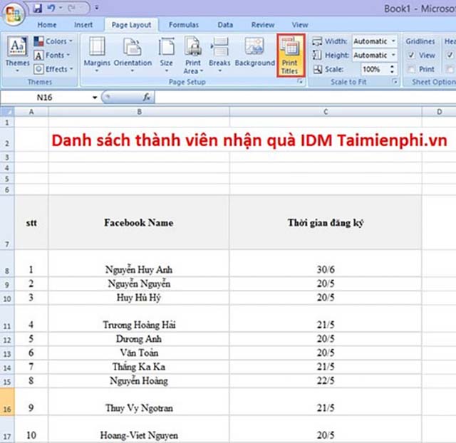 lặp tiêu đề trong excel 2007 1