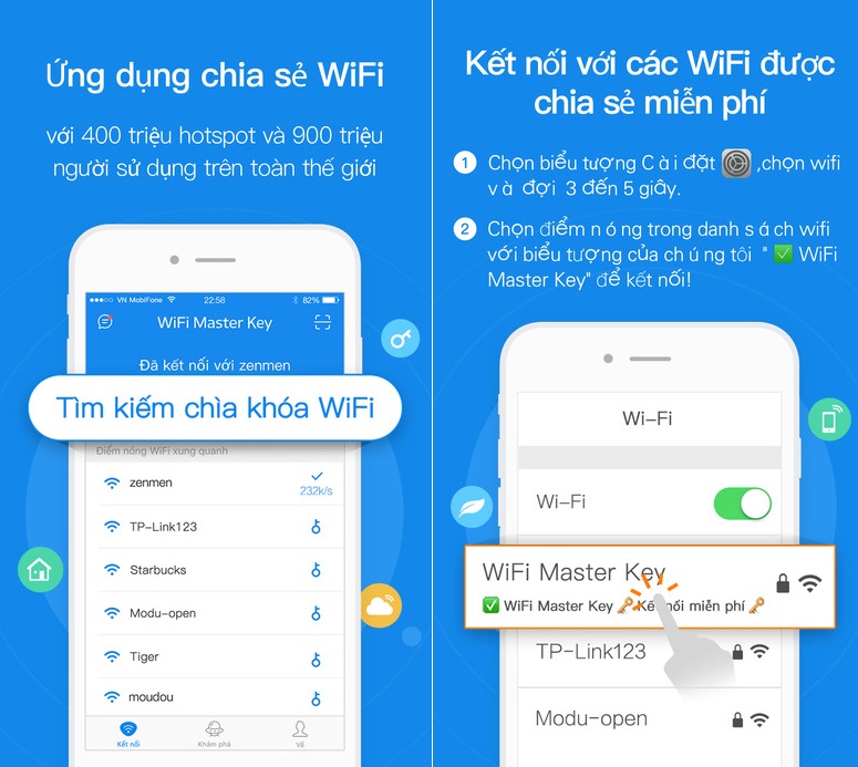 Ứng dụng Wifi chìa khóa vạn năng