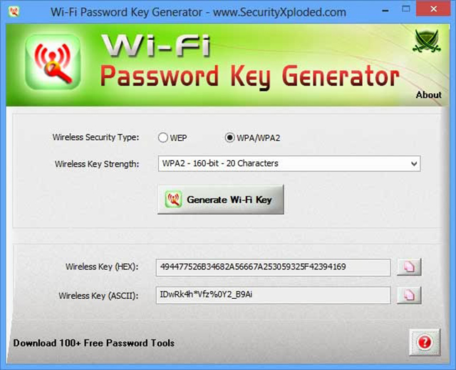 Dùng WiFi Password Key