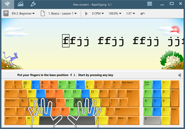 Phần mềm luyện gõ 10 ngón Rapid Typing portable