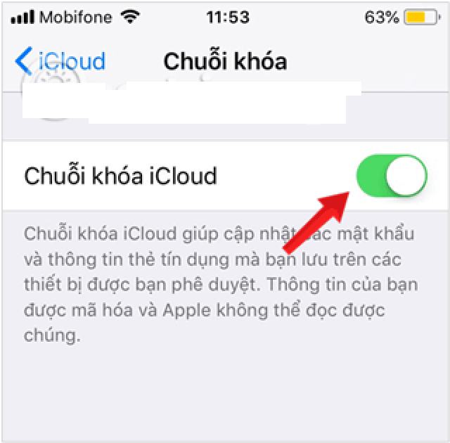 sử dụng icloud keychain sync 1