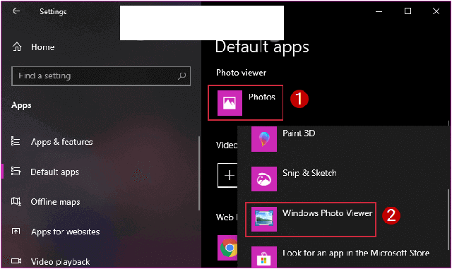 ứng dụng photos mặc định trên win 10