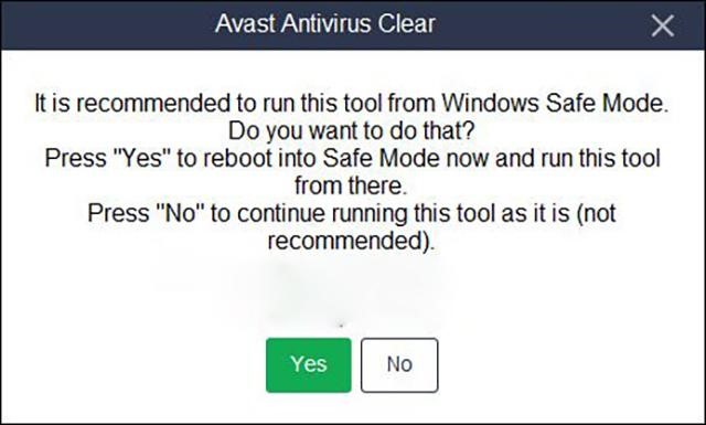 Dùng Avastclear gỡ Avast Free Antivirus 2