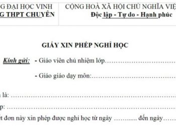 đơn xin phép nghỉ học 4