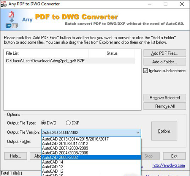 Chuyển file PDF sang CAD thông qua trang CadSoftTool