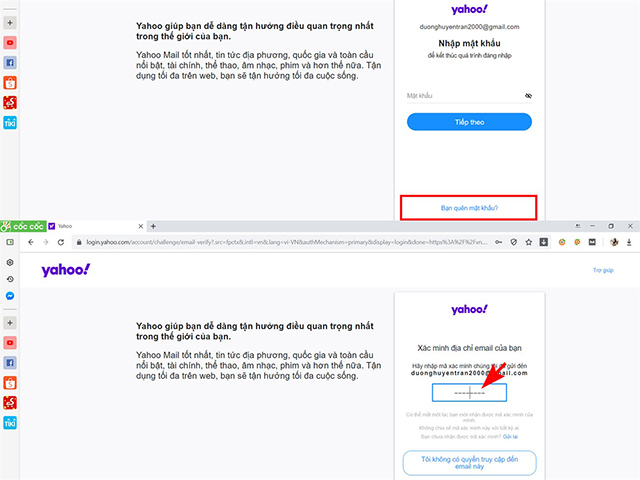 Cách lấy lại mật khẩu Yahoo 