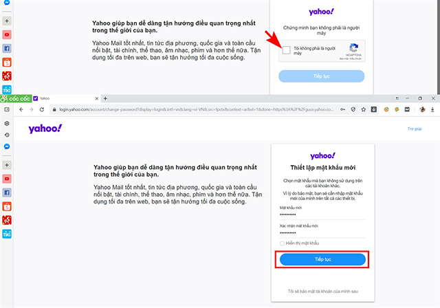 Cách lấy lại mật khẩu Yahoo 