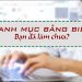 Hướng dẫn cách làm danh mục bảng biểu trong Word tự động