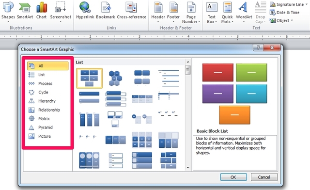 cách vẽ sơ đồ trong word 2007 - 2010 - 2013- 2016 - 2019 2