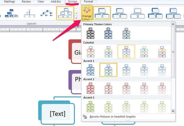 cách vẽ sơ đồ trong word 2007 - 2010 - 2013- 2016 - 2019 5