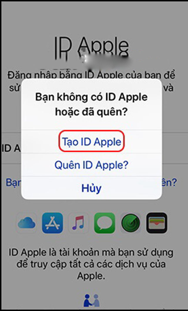 đăng ký tài khoản icloud thiết bị ios 4