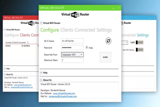 phần mềm phát wifi virtual router