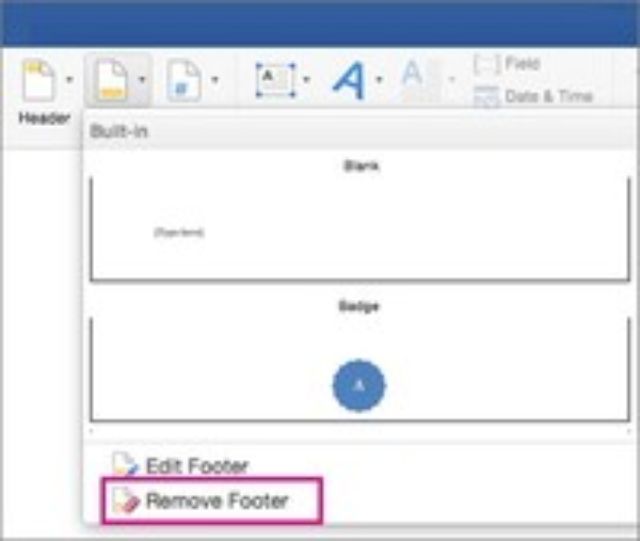 xóa bỏ header and footer trong word remove 2