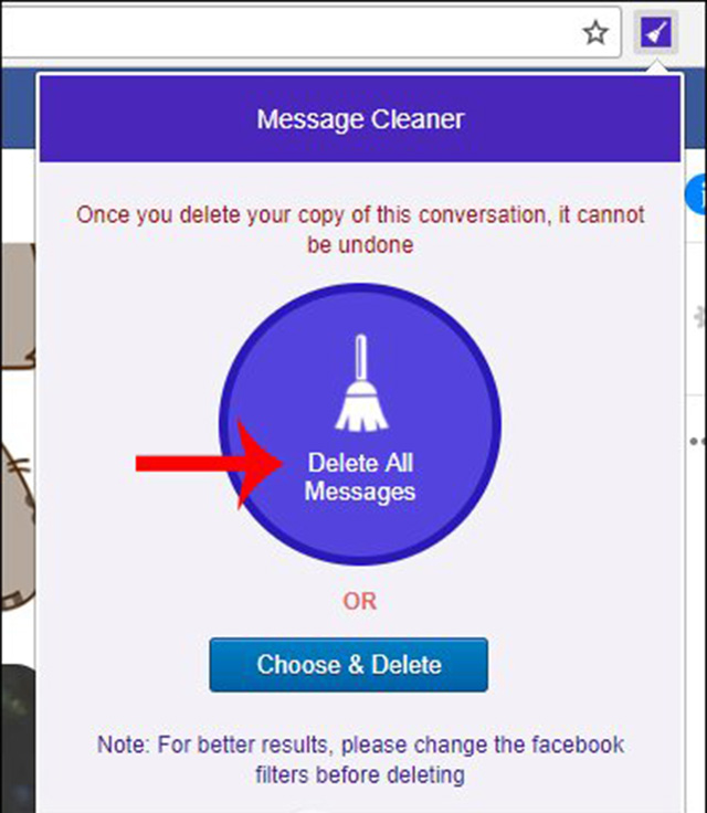 xoá nhiều tin nhắn trên messenger 14