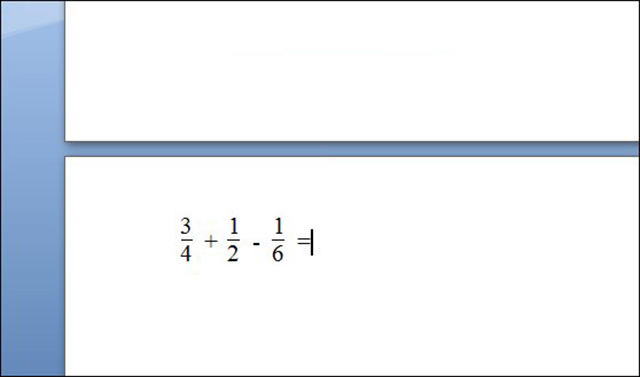 Cách viết phân số trong word 4