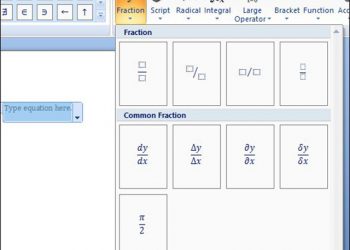 Cách viết phân số trong word 5