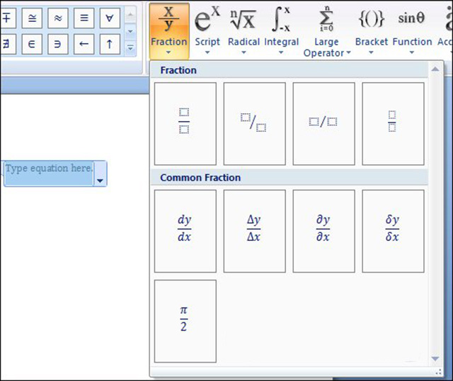 Cách viết phân số trong word 5