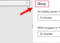bật tắt sleep trên windows 10 3