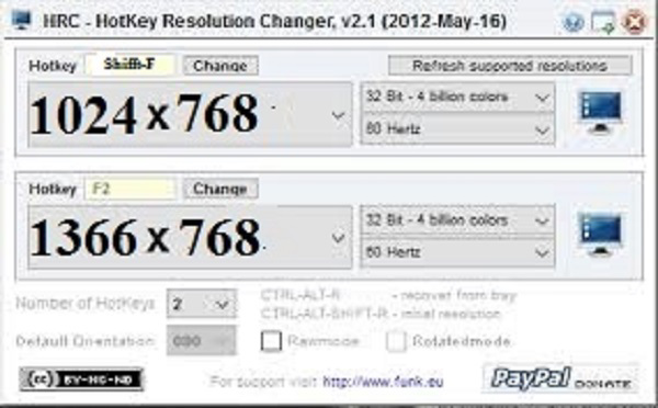 Chỉnh full màn hình Win 10 bằng loại phần mềm HRC - HotKey Resolution Changer