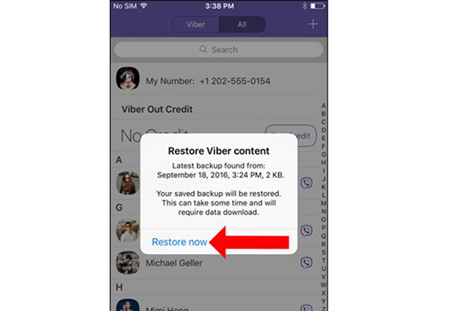 Cách khôi phục tin nhắn đã xóa trên Viber Iphone