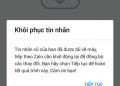 Cách khôi phục tin nhắn Zalo 2