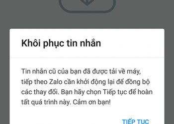 Cách khôi phục tin nhắn Zalo 2