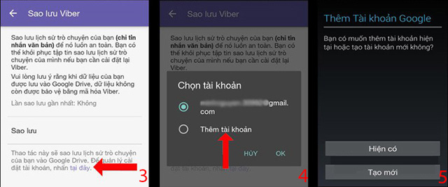 cách sao lưu tin nhắn trên Viber Android 2