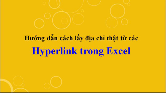 Cách sử dụng hàm HYPERLINK trong Excel 