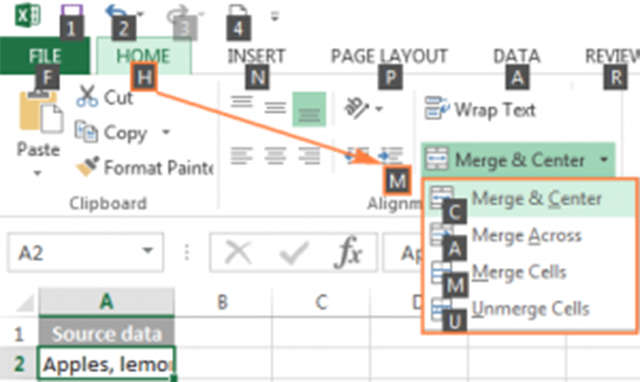 gộp nhiều ô excel 5