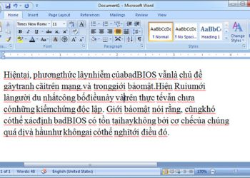Lỗi dính chữ trong văn bản là gì?