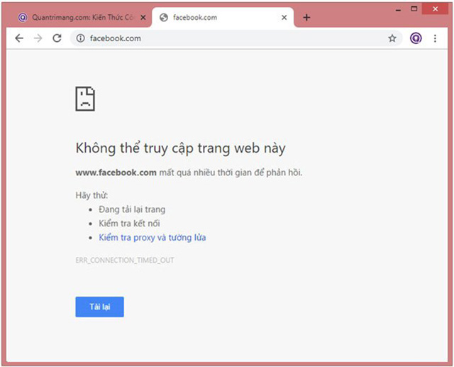 lỗi không mở được trang web 1