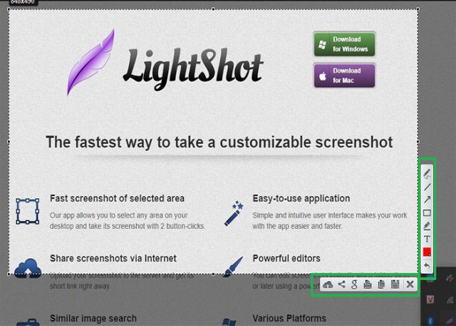 Phần mềm chụp ảnh Lightshot