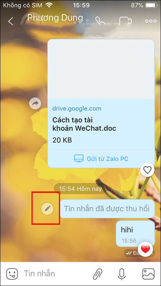 thu hồi tin nhắn trên điện thoại 2