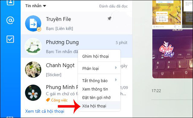 thu hồi tin nhắn trên máy tính 4