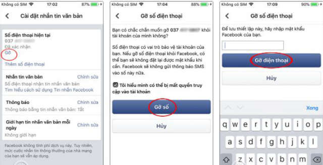 Cách đổi số điện thoại facebook 3