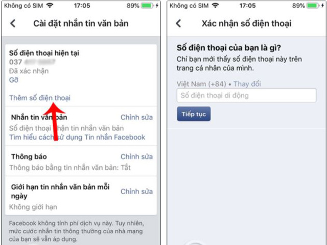 Cách đổi số điện thoại facebook 4