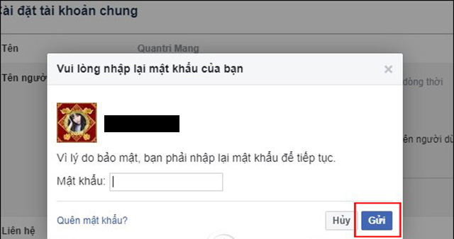 Cách đổi tên đăng nhập facebook 5